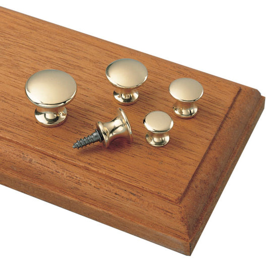 Brass Knob 3/8 D 5/16 Tall