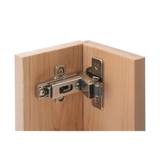 110° Soft Close 3/8 Lipped Hinge Nickel Finish Pair